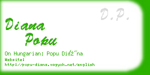 diana popu business card